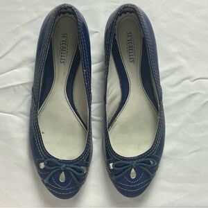 Seychelles Blue PATENT LEATHER slip on flats